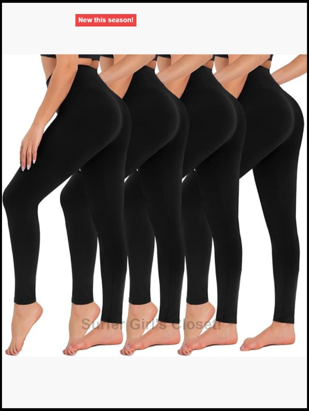 4 Pack High Waisted Tummy Control Yoga Leggings Workout